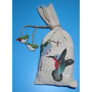  Hummingbird Bag Sachet with Rope Ties 