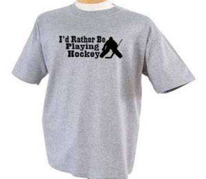 Rather Be Playing Hockey Goalie KIDS T Shirt  