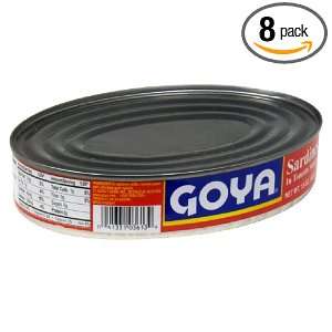 Goya Oval Sardines in Tomato Sauce, 15 Ounce (Pack of 8)  