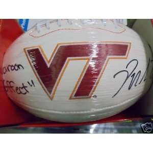  Ryan Williams VA Tech Autographed VT Logo Football Sports 