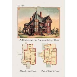  A Residence in Kansas City Missouri 12x18 Giclee on canvas 