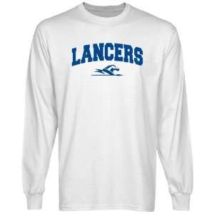  NCAA Longwood Lancers White Logo Arch Long Sleeve T shirt 