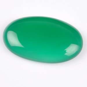  50.60 Ct Lovely Semi   Precious Green Onyx Oval Shape 