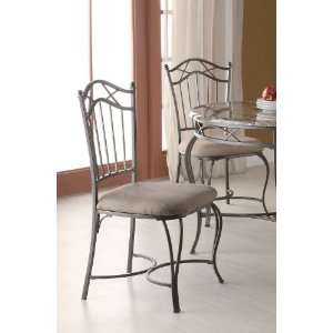   Olivia Side Dining Chair in Antique Bronze   Set of 2: Home & Kitchen