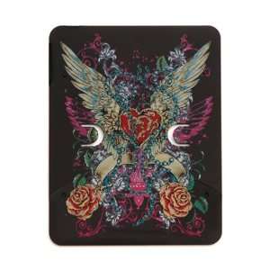  iPad 5 in 1 Case Matte Black Heart Wings 