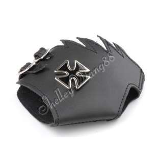 Pair of UniSex Adjustable EMO PUNK GOTHIC LEATHER Cosplay Gloves 