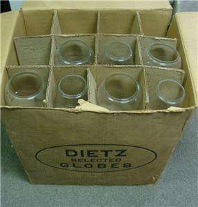 DIETZ Lantern Glass Globe Clear H series Fitzall NY USA Great Shape 