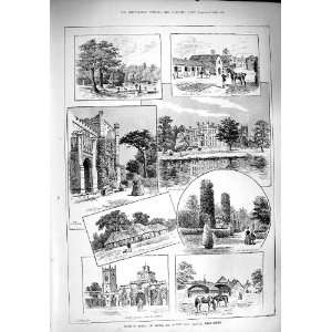   1890 Elvaston Castle Derbyshire Gardens Stable Church