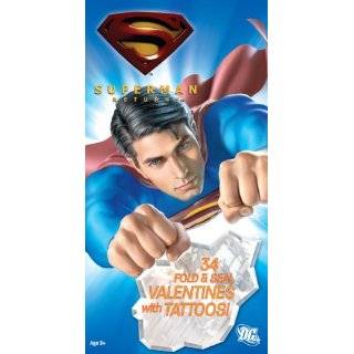 Superman Returns 34 Fold & Seal Valentines with Tattoos by Paper 