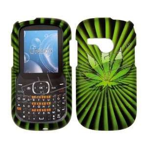 LG Saber UN200 UN 200 Black with Green Marijuana Leaf Design Rubber 