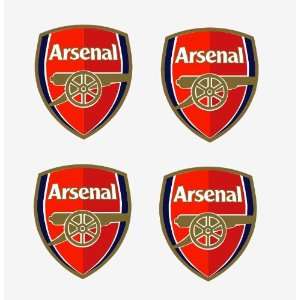  Set of 4   Arsenal football club vinyl decal 3 x 2.5 