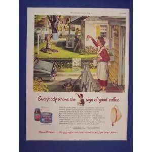  Maxwell House Coffee, Good to the Last Drop 1950s Vintage 