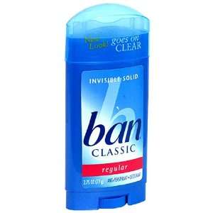 Ban Classic Anti Perspirant & Deodorant, Invisible Solid, Regular , 2 