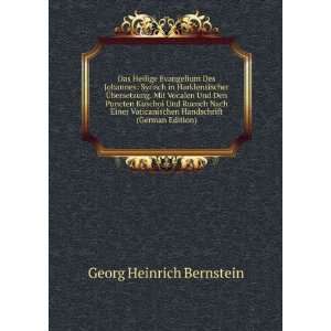   Handschrift (German Edition) Georg Heinrich Bernstein Books