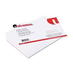  Universal : Ruled Index Cards, 5 x 8, White, 100 per Pack 