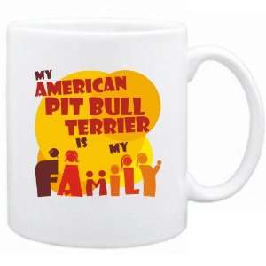   My American Pit Bull Terrier Is My Family  Mug Dog: Home & Kitchen