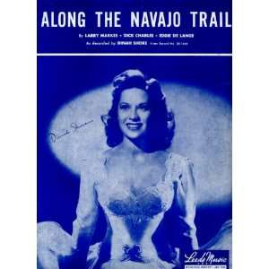   Navajo Trail Original 1954 Vintage Sheet Music recorded by Dinah Shore