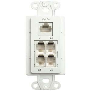  Data/Telephone Quick Connection Decora Wall Plates (White 