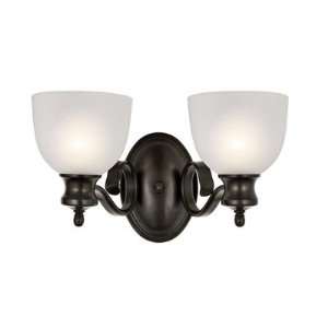 Trans Globe 7297 ROB Bishop   Two Light Wall Sconce, Rubbed Oil Bronze 