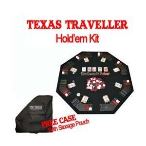  TEXAS TRAVELLER   Table Top & 300 Chip Travel Set Sports 