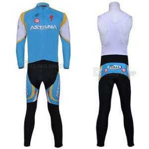 2011 ASTANA Astana harness long sleeved jersey / outdoor bicycle shirt 