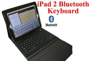 NEW BLACK LEATHER BLUETOOTH WIRELESS KEYBOARD STAND CASE COVER FOR 