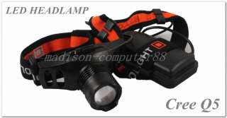 400 lumen CREE Q5 LED Adjustable Zoomable 3 mode Headlamp head Light 
