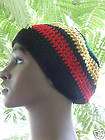 Black Jamaican Tam reggae Hat Slouchy rasta Crochet M