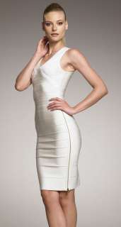 Herve Leger Lorelei Zipper Bandage Panel Dress US XXS P 0 NWT MANILA 