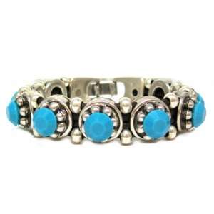 HEET Aluminum/Zinc Blend Yang Silver and Leather Bracelet with 