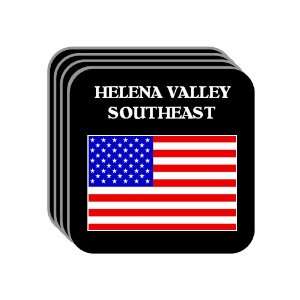 US Flag   Helena Valley Southeast, Montana (MT) Set of 4 Mini Mousepad 