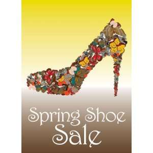  Spring Shoe Sale High Heel Butterflies Sign Office 
