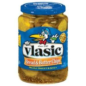 Vlasic Bread & Butter Chips Mildly Sweet & Spicy 24 oz (Pack of 12 