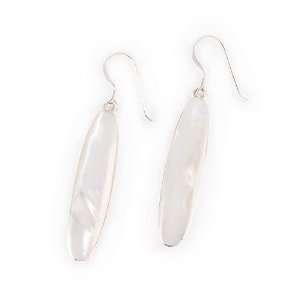  Oval Mother of Pearl Inlay Earrings (Large) Jewelry