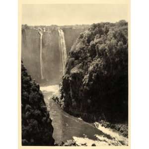  1930 Zambezi River Victoria Falls Mosi oa Tunya Africa 