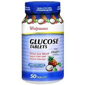   Glucose Tablets, Assorted Fruit, 50 ea Health 