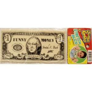  Stretch Buck Rubber Funny Money Toys & Games