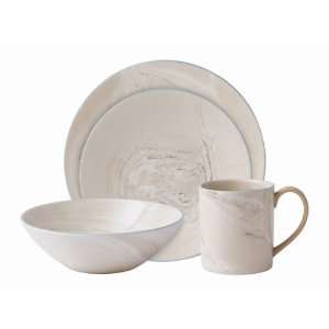  Wedgwood NatureS Canvas Marble Four 4 Pc Place Setting 