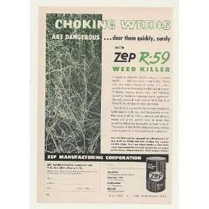  1960 Zep R 59 Weed Killer Print Ad (45098)
