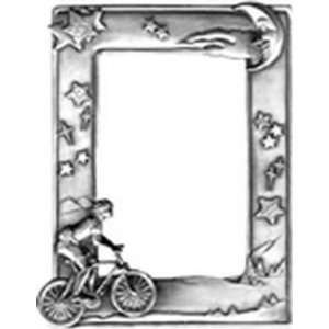  Mountain Bike Rider Under the Moon Picture Frame Sports 