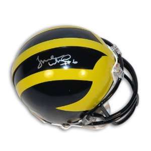 Tyrone Wheatley Autographed Michigan Mini Helmet  Sports 