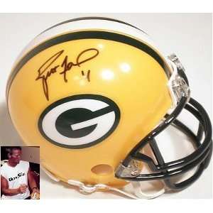   signed Green Bay Packers Mini Helmet  Favre Hologram 
