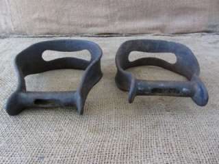   Cast Iron Stirrups > Antique Old Western Horse Bits Bridles Metal 6763