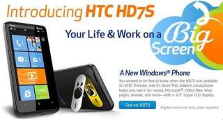 New In Box Unlocked HTC HD7 HD7S 16GB Windows Smartphone Black T9295 