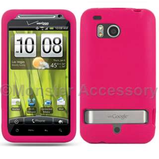 Pink Soft Skin Case Cover HTC Thunderbolt 4G Accessory  