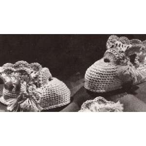  Crochet PATTERN to make   BABY High Top Booties, Bonnet, Mittens 