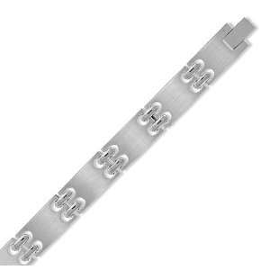 Stainless Steel Bracelet, 8 in long, 10.5mm wide Stainless Steel Mens 