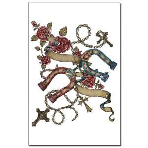  Mini Poster Print Horseshoes Roses and Crosses: Everything 