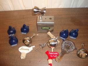 LIQUOR BOTTLE POURERS,VARIOUS BRANDS AND SOME BAR TOOLS ALSO,GREAT 