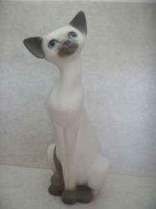 Large Vintage 1958 Freeman McFarlin Potteries Pottery Siamese Cat 